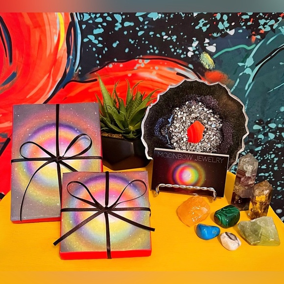 Green and Pink Agate Pendant - Picture 3 of 3